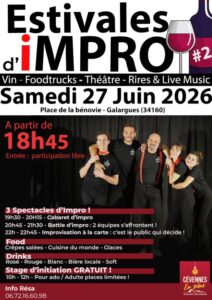 Affiche Estivales d'impro 2ème édition 2026